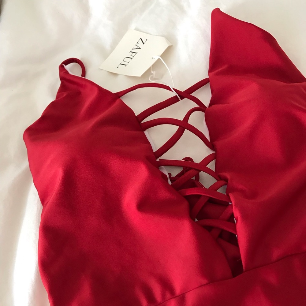 Brand New ZAFUL Red One Piece Bathing Suit